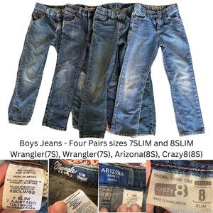 Boys Lot / Bundle of Jeans Size 7 Slim and 8 Slim
